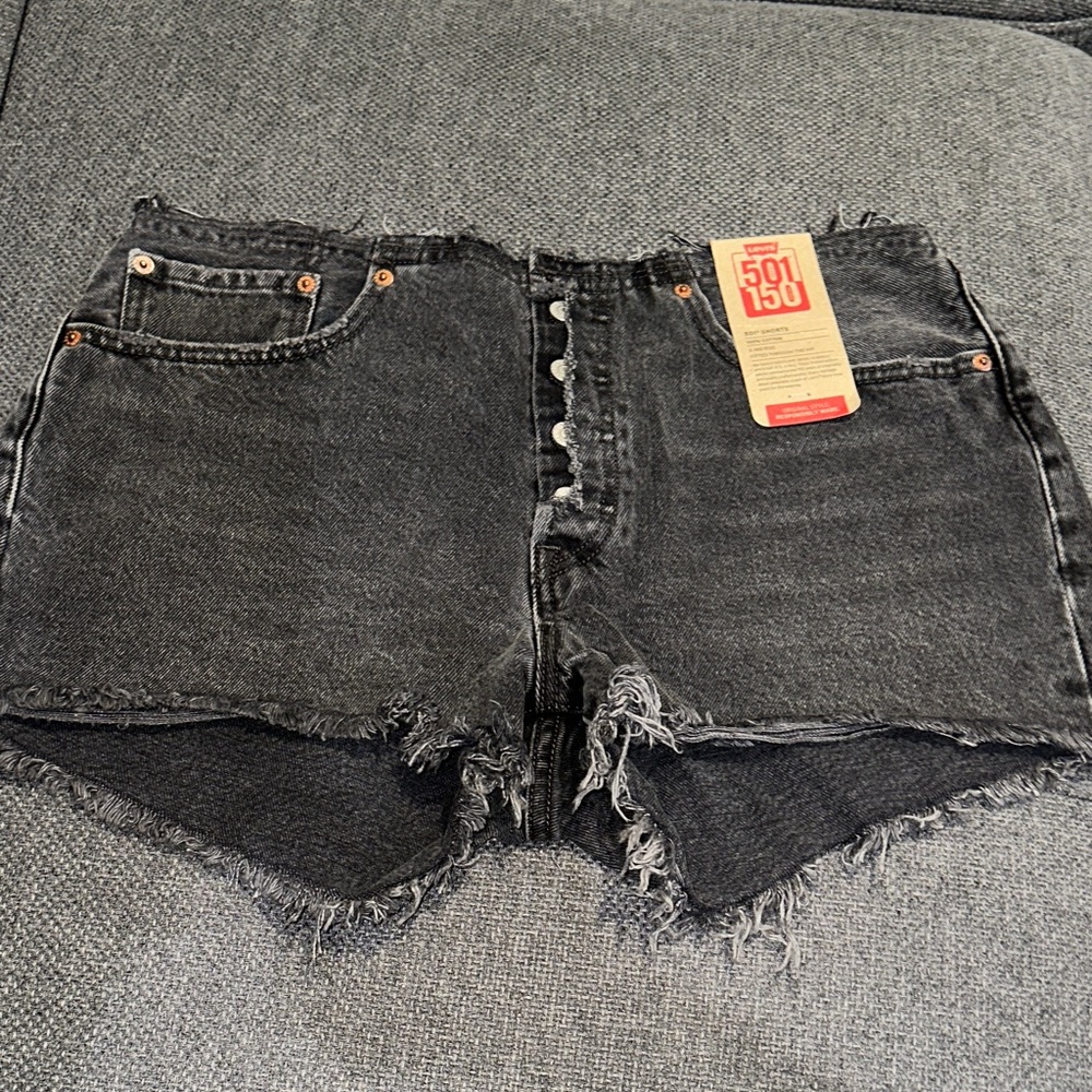 Levi's Women's Charcoal Jean Shorts